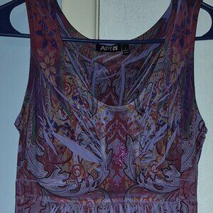 Apt. 9 Sleeveless Casual Party Dress Knee Length Purple Sequins Women's S NWOT